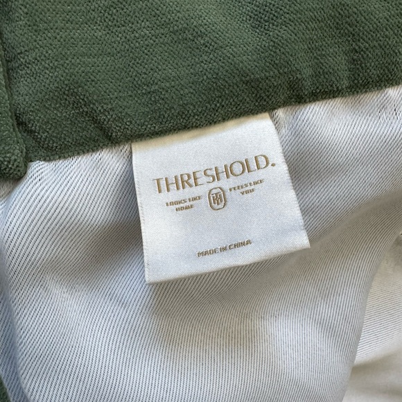 Threshold Green Velvet Blackout Curtain Panels 50x84 set - Picture 2 of 4